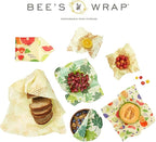 Bee's Wrap Beeswax Wraps for Food - Assorted 7 Pack (2S, 2M, 2L, & 1 Bread) Made in USA Reusable & Organic Food Wraps & Bowl Covers - Eco-Friendly Alternative to Aluminum Foil & Plastic Wrap