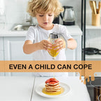 Honey Dispenser – No Drip Glass with Stand – Honey Jar – Clear Glass Honey Container with Dipper 8 Oz – Maple Syrup Dispenser – Honey Pot with Stand – Honey Bottle with Flip Top Lid