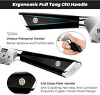 SHAN ZU Damascus Chef Knife Santoku Knife 7 Inch Professional Multifunction Kitchen Knives, 67 Layers Damascus Stainless Steel 10Cr15CoMoV Super Sharp Cooking Knife with G10 Handle/Gift Box