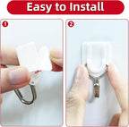 25 Wire Hooks for Hanging Heavy Duty with Strips no Damage,Adhesive Wall Hook Small, removalbe Large Sticky Bulk, for Key, Coat, Towel, Outdoor, hat