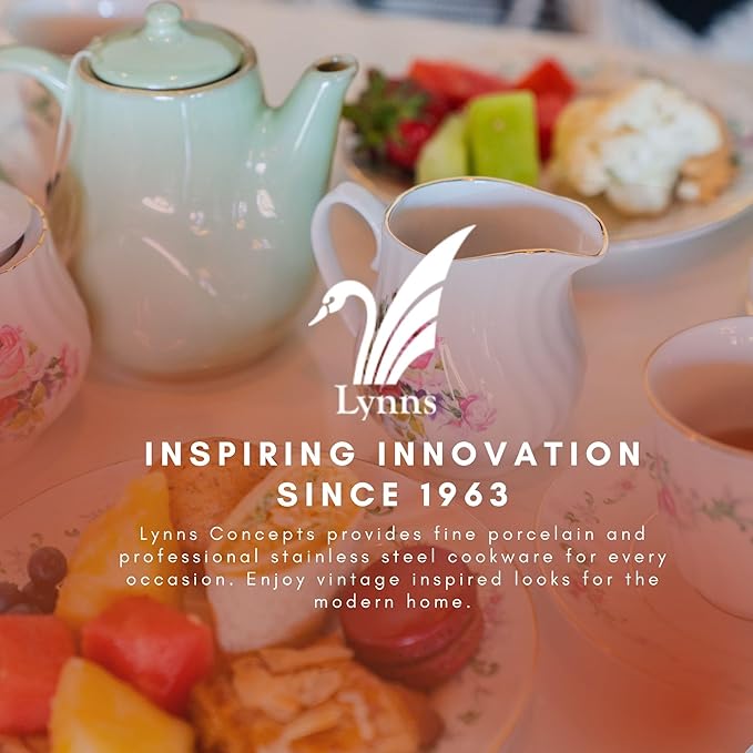 Lynns Saturn 7 Piece Cookware Set; Stainless Steel, PFTE & PFOA Free, Freezer to Oven Safe, Induction Compatible; 1QT & 2QT Saucepans, 5QT Dutch Oven, 10" Open Frypan