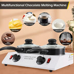 Dyna-Living Chocolate Melting Pot Dual Chocolate Tempering Machine for Melting Chocolate, 80W Chocolate Melting Machine Electric Chocolate Melter Pot for Home, Chocolate Fondue Pot for Chocolate Melt