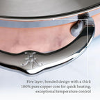 Hestan - CopperBond Collection - 100% Pure Copper Sauté Pan, Induction Cooktop Compatible, 3.5 Quart