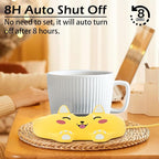 PUSEE Mug Warmer,Coffee Warmer for Desk Candle Warmer Auto Shut Off,Coffee Cup Warmer with 3 Temp Settings,Electric Beverage Warmer Plate for Coffee,Tea,Water Milk and Cocoa(Not Include Cup)