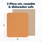 Cooks Innovations Toaster Oven Non Stick Liner & Crisper Set - Get Crispy Food Every Time - Easy Clean Up - Premium Crisping Sheet with Nonstick Oven Liner for Toaster Oven (9 x 11)