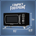 Nostalgia NMCMO9FTBK6A Microwave Oven, 0.9 Cu. Ft, Black