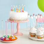 Mudder 100 Pieces Disposable Plastic Round Top Crystal Swizzle Sticks (Gradient Pink)