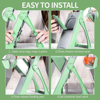 Upgrade Safe Mandoline Slicer for Kitchen, SupMaKin Bigger Entrance Vegetable Food Slice Potato Slicer Chopper, Adjustable Thickness Multi Mandolin, Julienne + Dicer Kitchen Must Haves Green