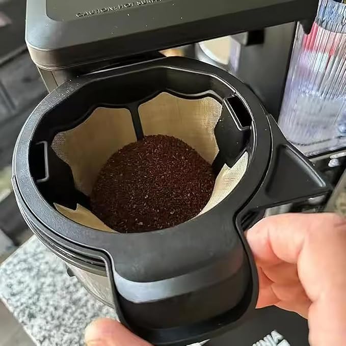 Replacement Parts Cone Reusable Coffee Permanent Filters Compatible with Ninja CM300, CP300, CP307, Coffee & Most Single-Serve Machines (BPA-Free, Easy Clean)