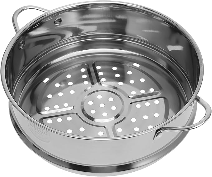STOBAZA 22cm/8.6in Stainless Steel Steamer Basket for Food Steamer Basket Insert Steam Rack Trivet, Steamer Grid Compatible with InstantPot Pressure Cooker Kitchen Cookware