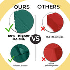 Exquisite 66% Thicker Premium Plastic Table Cloth Rectangle Table Cover 0.5 Mil 12 Pack Dark Green Table Cloth 54 Inch x 108 Inch Disposable Tablecloth Won't Tear Easily Like Cheap Thin Brands