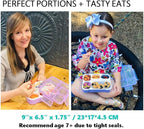 Bento Box with Bag and Ice Pack Set for Kids. Lunch Boxes Snack Containers for Boys Girls Adults. 6 Compartments, Leak-proof Portion Container Boxes Insulated Bags for School Lunches, BPA Free, Purple