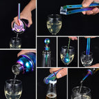 Bartender Kit with Stand, 12-Piece Bar Set | 24oz Cocktail Shaker Set for Drink Mixing, Martini Shaker Set with Bar Tools, Recipes Booklet | Fun Housewarming Gift (Rainbow)