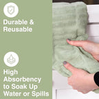 All-Clad Solid Kitchen Towel: Highly Absorbent - 100% Cotton, 17"x30" Towel for Cleaning & Drying Dishes, Glassware, or Countertops, 1-Pack, Fennel