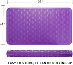 Silicone Dish Drying Mat for Multiple Usage,Easy clean,Eco-friendly,Heat-resistant Silicone Mat for Kitchen Counter or Sink,Refrigerator or Drawer Liner Purple 4XL 32 inches x 18 inches