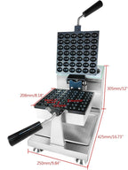 1200W Commercial Mini Pancake Maker, 42 Grids Electric Waffle Maker Non-Stick Stainless Steel Belgian Waffle Iron w/Time & Temper Adjustable|180° Rotating, Large Waffle Machine for Restaurant