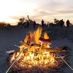 bbqstyle Marshmallow Roasting Sticks, Set of 8 Pack Premium 45'' Extendable Rotating Telescoping Forks for Hot Dog & Smores, Special Safe and Healthy Cookware for Campfire, Camping & Bonfire