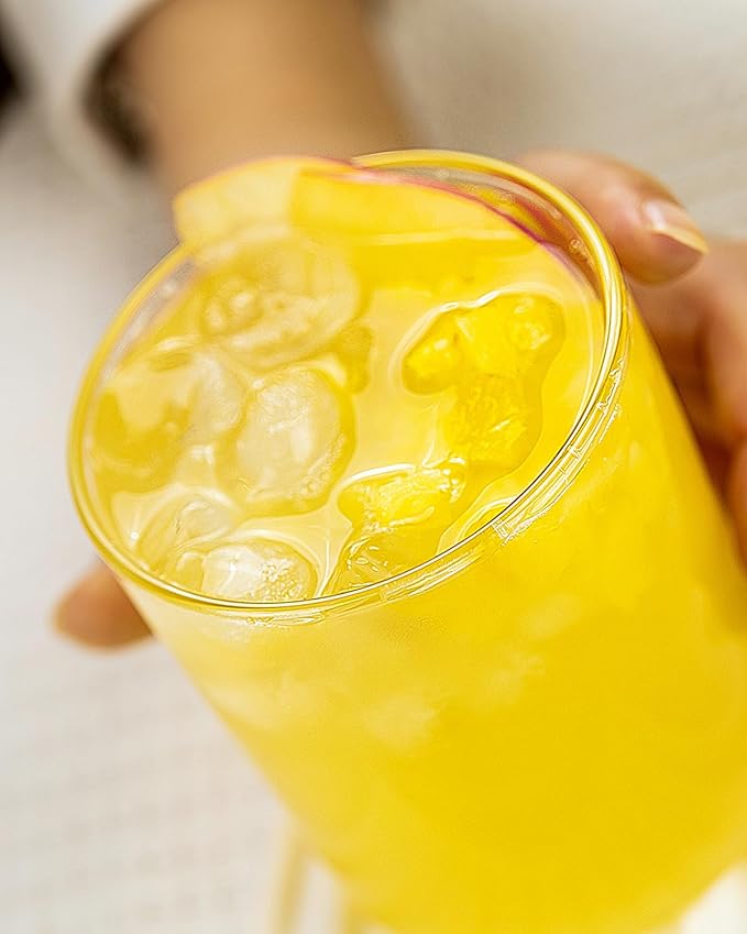 LUXU Drinking Glasses 19 oz, Thin Highball Glasses Set of 4,Clear Tall Glass Cups For Water, Juice, Beer, Drinks, and Cocktails and Mixed Drinks