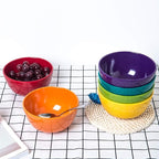 KX-WARE Melamine Bowls set - 28oz 6inch 100% Melamine Cereal/Soup/Salad Bowls, Set of 12 in 6 Assorted Colors | Shatter-Proof and Chip-Resistant Dishwasher Safe, BPA Free