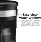 Hamilton Beach 12 Cup Programmable Drip Coffee Maker, Brew Options, Glass Carafe (46299), Black with Stainless Accents