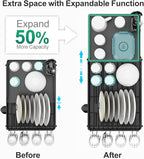 GSlife Large Expandable Dish Drying Rack - Dish Rack for Kitchen Counter with Metal Extension, Large Capacity(16.5" ~ 24.4" L) Dish Drainer with Pan Slots, Cup Holders, Black