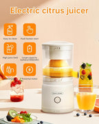 Orange Citrus Juicer, Electric Portable Lemon Juicer,Citrus Squeezer for Lemon Grapefruit Fruit, Small Wireless Juice Machine, Easy Use Orange Squeezer, Easy to Clean