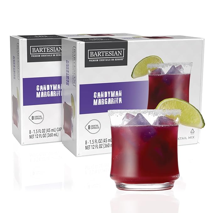 Bartesian Candyman Margarita Cocktail Capsules for Cocktail Machine – Home Bar Mixology Cocktails Mix Capsule Set To Use With the Bartesian Premium Cocktail Drink Maker Machine – Pack of 16