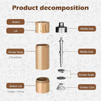 USB Rechargeable Salt and Pepper Grinder Set Electric Pepper Grinders Automatic Pepper Mills Salt Shaker Adjustable Coarseness Large Capacity One Hand Operation (GOLD)
