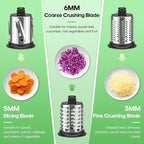 Slicer Shredder Attachment for KitchenAid Stand Mixer, Cheese Grater for KitchenAid Mixer, Salad Maker Accessory, Cheese Grater with 3 Blades, Attachment for Kitchenaid Mixers