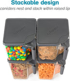 Polder Handle-It Canister, BPA-Free Plastic, Stackable Storage Canister, Air-Tight Food Storage Container, Canister for Kitchen Organization and Storage, 2.75-Quart