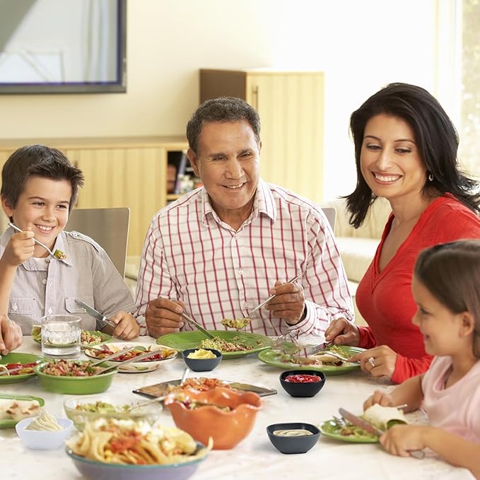 6 pack small wheat straw bowls 5oz,alternative plastic dipping bowls,unbreakable dessert bowls microwave and dishwasher safe for dessert,sushi,condiment (Classic Series)