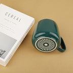 BESTINNKITS Smart Coffee Cup Warmer Set, Auto On/Off Gravity-Induction Mug Office Desk Use, Candle Wax Cup Warmer Heating Plate (Up to 131F/55C), Green Mug Warmer Set