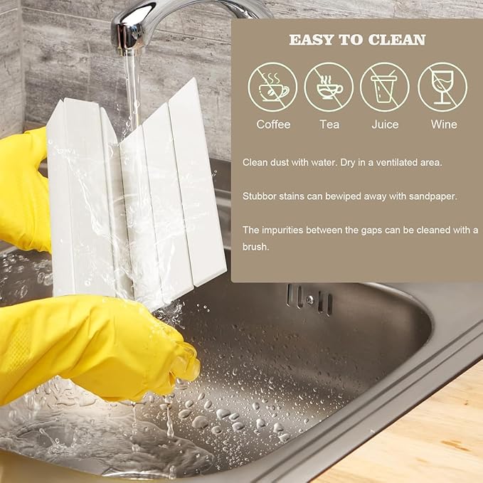 Large Stone Dish Drying Mats for Kitchen Counter, 24"×16" Collapsible Quick Dry Eco-Friendly Absorbent Diatomaceous Earth Mat, Stone Mat for Kitchen Sink, Birthday Gifts for Women Mom Grandma