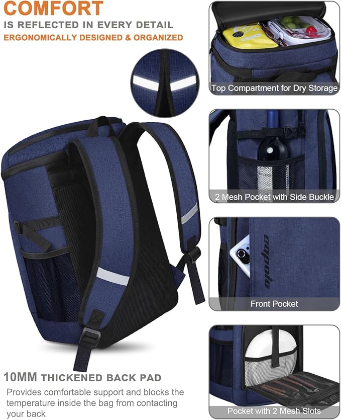 Capolo 36/45 Cans Cooler Backpack Insulated Waterproof for Women Men Lunch Backpack Coolers Leak Proof Soft Cooler Bags