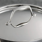 Tramontina Signature Tri-Ply Clad Stainless Steel 3-Quart Saute Pan with Lid, Induction-Ready Cooking Pan, Dishwasher-Safe, NSF-Certified, Made in Brazil