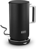 Aarke Stainless Steel Kettle - Perfect for Coffee and Tea Maker Enthusiasts, Non-Drip Spout, Double-Wall Construction, Dry Boil Protection, Heat-Safe Handle, LED Cool-Down Indicator, 1.2L (Black)