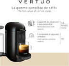 Nespresso Vertuo Plus Coffee and Espresso Maker by Breville, Ink Black
