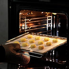 KitchenRaku Silicone Baking Mat Set of 3, 2 Half Sheets (16.5"x11.6") + 1 Quarter Baking Sheet Reusable Silicone Cooking Mat, BPA Free Baking Sheet for Cookies, Macarons Bread & Pastry