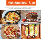 2 Packs 8" Large Omelette Ring for Griddle,8 Inch Stainless Steel Non-stick Omelet Ring, Round Pancake Rings Griddle Omelet Rings with Silicone Handle Grill Oil Brush & Egg Separator