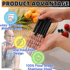 6Pcs Stainless Steel Fondue Forks 9.1" Fondue Sticks Fondue Cheese with Heat Resistant Handle Color Fondue Set for Grill Cake Chocolate Meat Fruits Cheese Fondue Fountain Roast Marshmallows Dessert