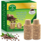 Aussen Disposable Coffee Paper Filters Replacement Kerig Filter Fit All Keurig Single Serve Filter Brands Compatible with Reusable Single Serve Pods Keurig Coffee Maker (Natural, 300pcs)