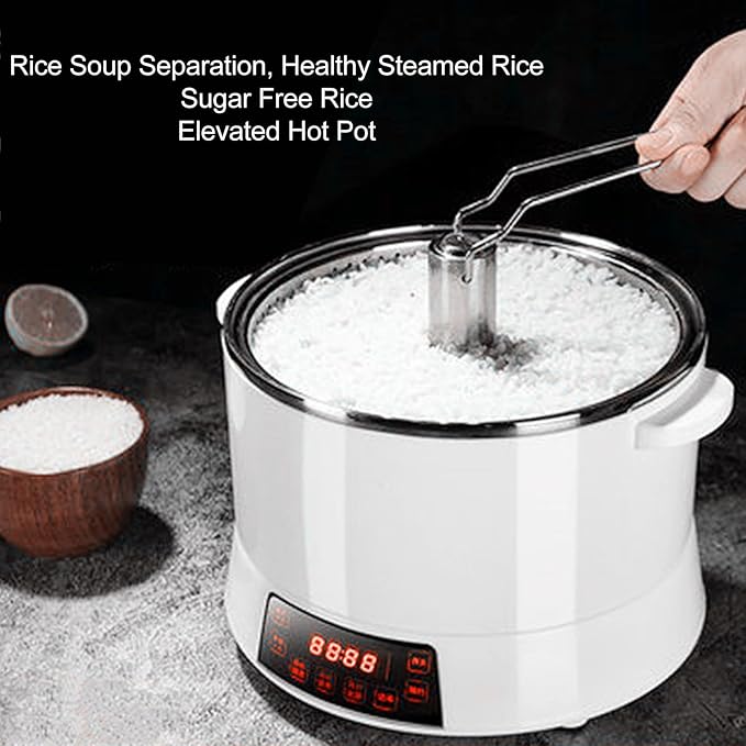 Low Sugar Carbrice Cooker with 4L large capacity,110V Electric Rice Cooker with Fast heating speed, Rice Maker 24H Delay Start & Keep Warm for Rice