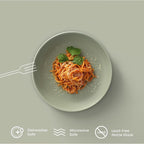 JoyJolt Mesa 40oz Stoneware Serving Bowls Set of 4, Large Salad Pho Soup Pasta Plates for Kitchen, Dishwasher and Microwave Safe, Aesthetic Kitchen Essentials - Matte Sage Green