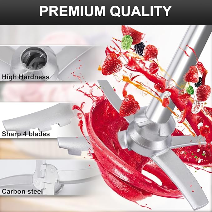 Replacement Paddle Blade for Ninja Creami NC500 Series Deluxe Ice Cream Makers Compatible with Creamerizer NC500 NC501 NC501H NC501HBL CN501CO Creamy Icecream Creamer Machine Mixing Accessories Parts