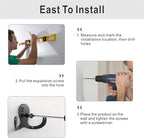 12 Heavy Duty Double Prong Coat Hooks | Wall Hooks with 24 Screws for Kitchen, Grocery Room, Bedroom