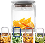 ZHANG XIAO QUAN SINCE 1628 French Fry Cutter 4-in-1 Food Dicer Chop Box, Potato Cutter for Fries Potato French Fry Onion Cutter Food Chopper Manual Hand Vegetable Cutter Dicer Apple Slicer, 4 Blades