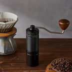 Z30 Manual Hand Coffee Grinder with 7 Star Stainless Steel Burr for French Press, Mocha, Espresso, External Adjustable Design, Three Bearing Positioning, Black, 20g