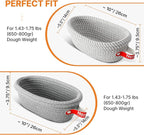 Banneton Bread Proofing Basket Set - 2X Oval Sourdough Proofing Baskets - Sourdough Proofing Bowls Bread Baking Supplies With Liner & Cloth Cover - Cotton Rope Banneton Basket for Baking