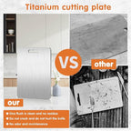 Titanium Cutting Board,Cutting Boards for Kitchen,Dishwasher Safe, Double-Sided, Suitable for Fruits, Vegetables, Meat, Outdoor, Housewarming Gifts, Etc(13.4″x9.1″)