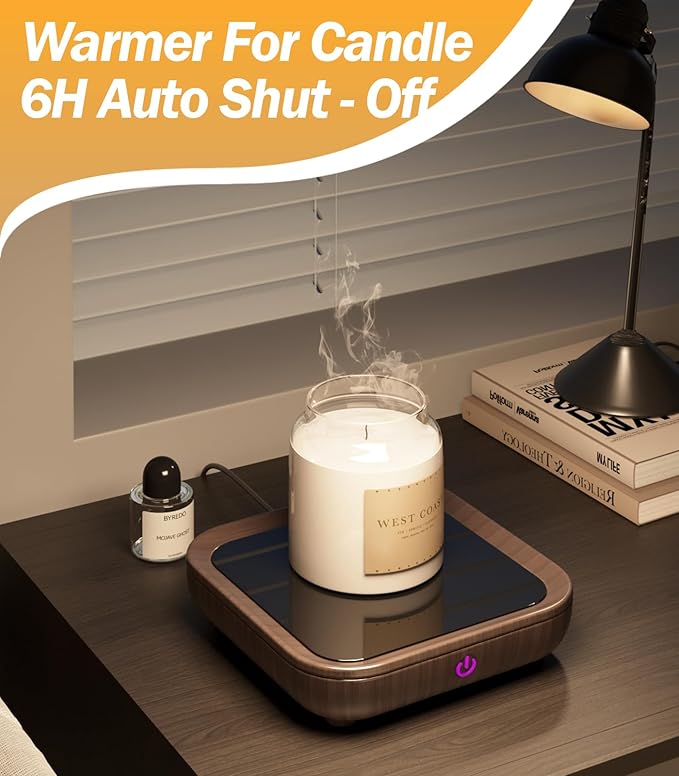 Coffee Mug Warmer Smart Cup Warmer - Excellent Heating & Highest Temp Setting & Light Indicator, Coffee Warmer for Desk Auto Shut Off, Candle Warmer Plate for Beverage, Gifts for Women Men Mom